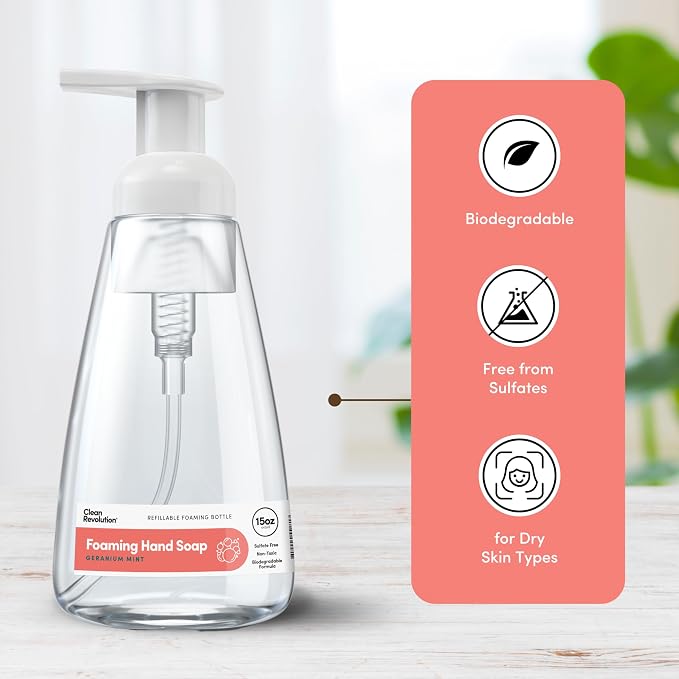 Clean Revolution Foaming Hand Soap, Moisturizing, Ready To Use Formula - Image 4