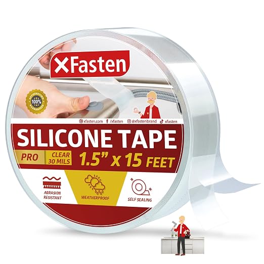 XFasten Self-fusing Silicone Tape Pro, 1.5-Inch x 15-Feet, 30mils Extreme by XFasten