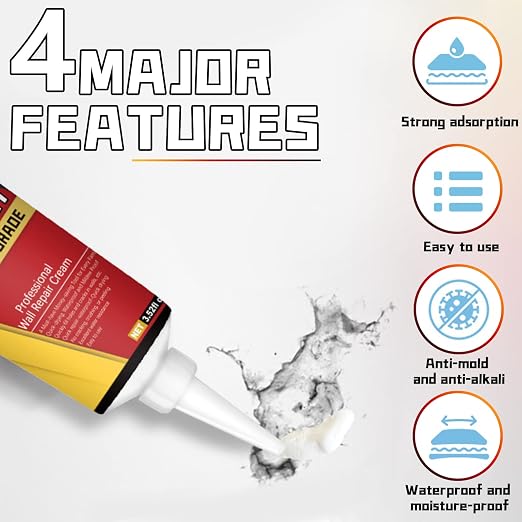 Drywall Patch Repair Kit with Scraper, Plaster Dent Repair and Wood Scratch - Image 3