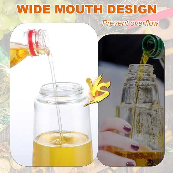 2-in-1 Glass Oil Dispenser & Sprayer - 16oz/470ml Leakproof Bottle - Image 6