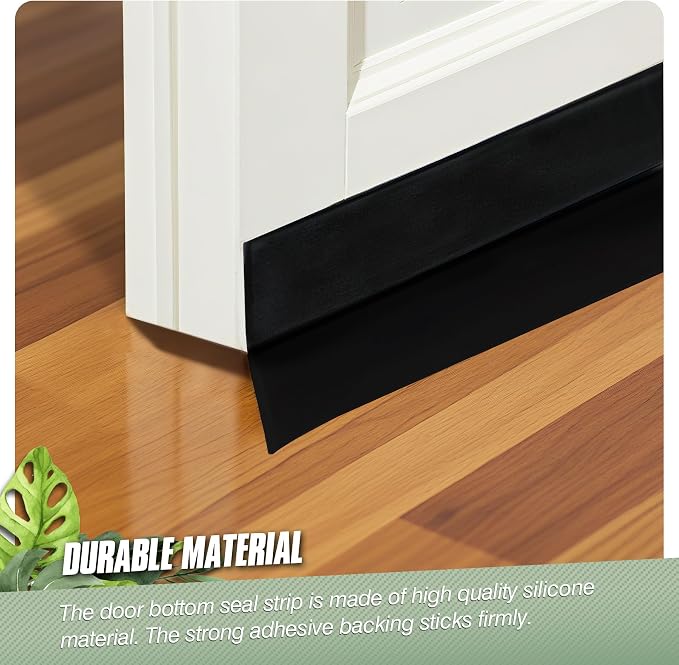 Silicone Weather Stripping Door Seal Strip, 16.4 Feet Self Adhesive Sealing - Image 4
