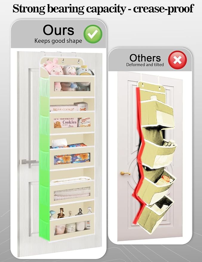 Over The Door Organizer, 5 Shelves Closet Door Hanging Organizer - Image 6