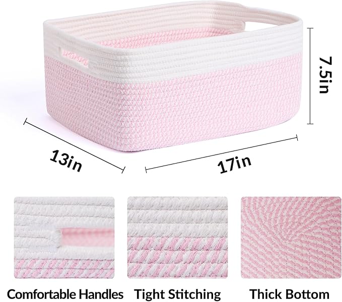 Large Storage Baskets for Shelves, Closet Organizers Bins for Clothes Blanket - Image 2