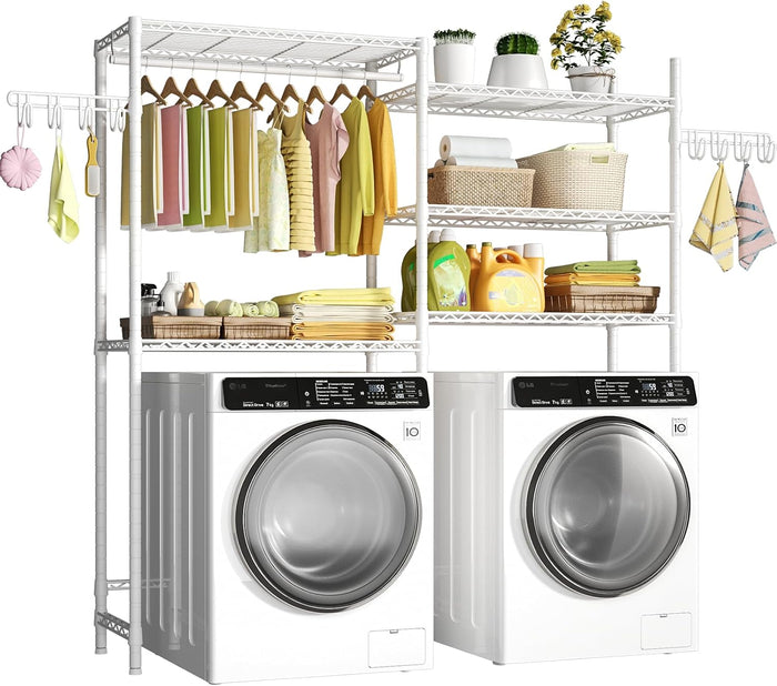 Ulif U6 Clothes Drying Rack, 5-Tier Over Washer and Dryer Shelves