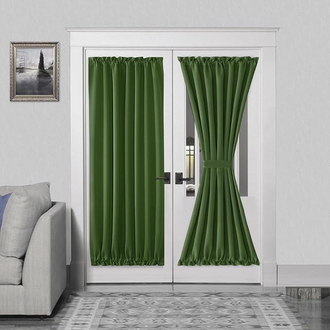 DWCN French Door Curtains – Rod Pocket Thermal Blackout Curtain by DWCN