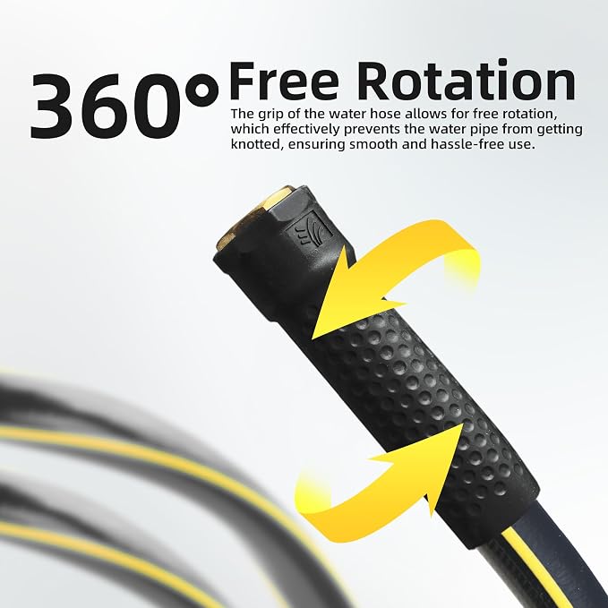 Solution4Patio Long Black Garden Hose 3/4 in. x 50 ft. -Heavy Duty Durable - Image 3