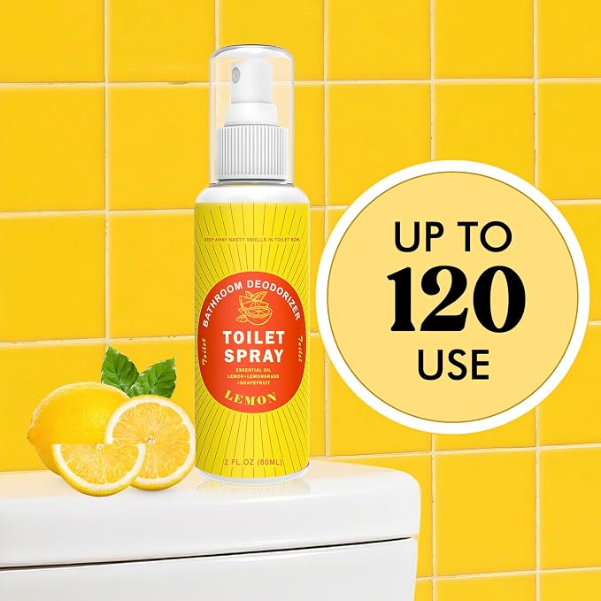Toilet Spray for Poop Lemon, 100% Natural Plant Essential Oil, Bathroom Spray - Image 4