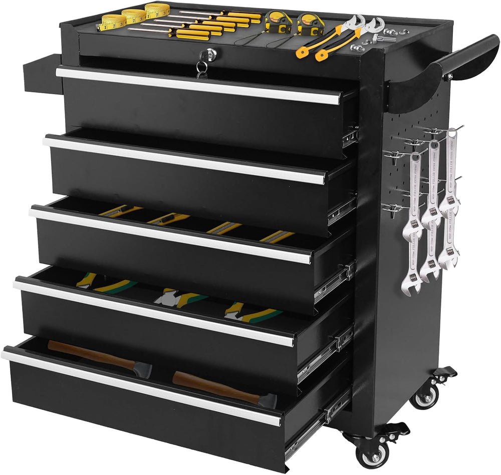 Rolling Tool Chest with Wheels, 5 Drawers Metal Tool Box(Assembly Required)