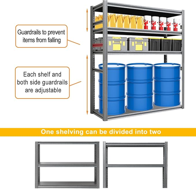 Storage Shelf 5-Tier Garage Shelving, Industrial Shelving - Image 5