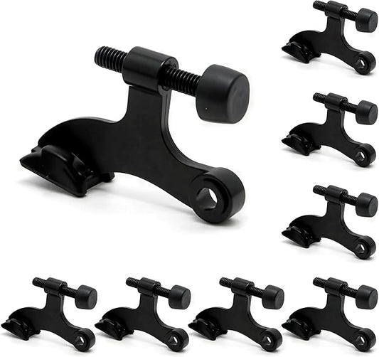 8 Pack Hinge Pin Black Door Stopper, Adjustable Heavy Duty Hinge Pin Door Stop by SUNTAI