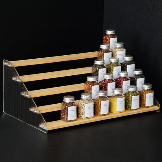 nianfeng Tiered Spice Rack, 5-Tier Spice Pantry Kitchen Cabinet Organizer by nianfeng