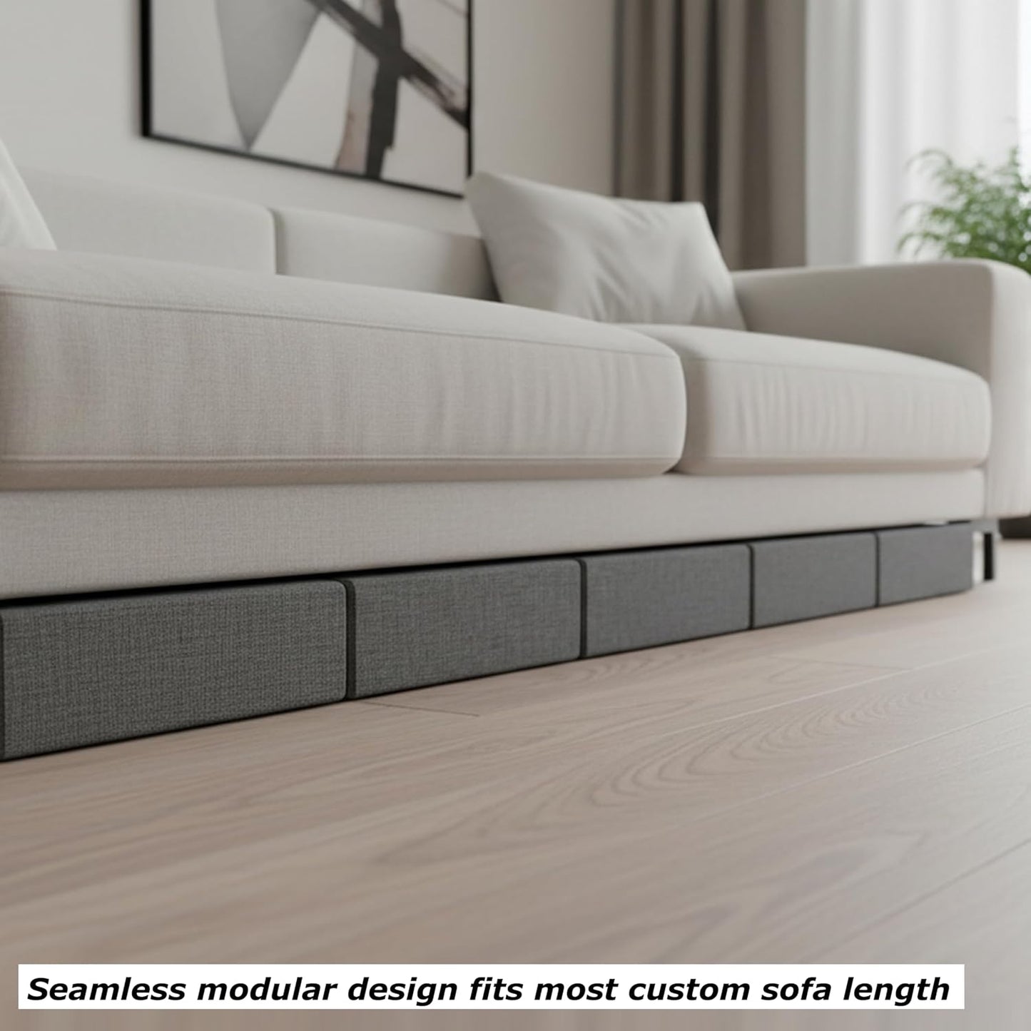 Star Brand Under Sofa Blocker, High-Density Foam Gap Bumper for Furniture, Heavy-Duty Couch Underneath Filler, Modular Sectional Sofa Accessory