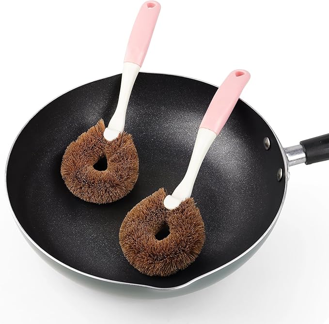 2 Pack Kitchen Scrub Brushes for Cleaning Dish Brush - Image 2