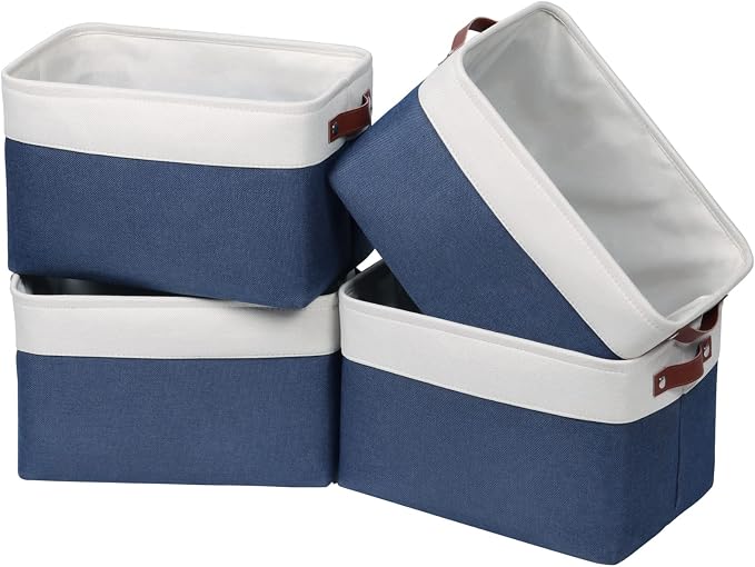 Univivi 4PC Large Storage Baskets Foldable Fabric Storage Bins by Univivi