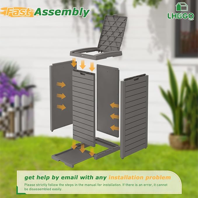 Outdoor Trash Can, 31 Gallon Garbage Can - Image 9