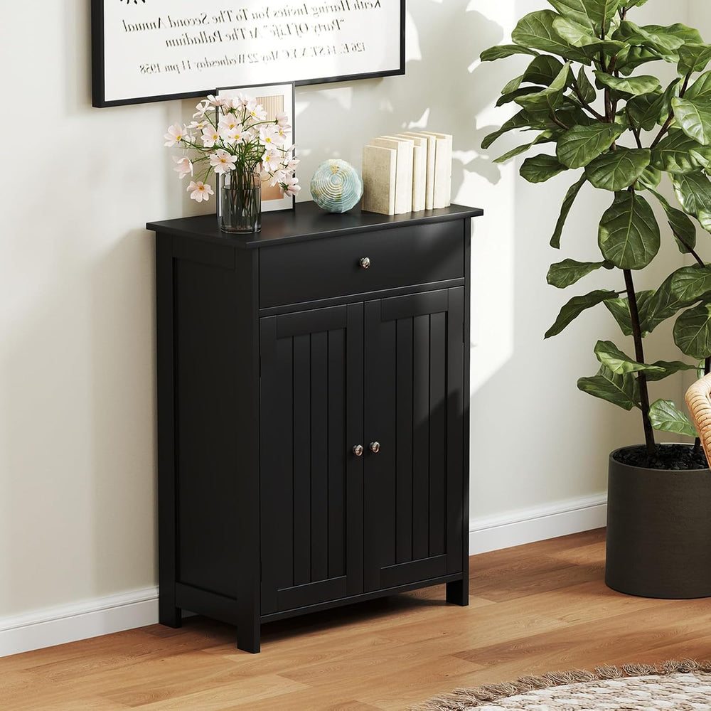 COSTWAY Bathroom Floor Storage Cabinet, Freestanding Storage Unit