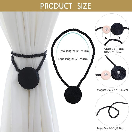 Magnetic Curtain Tiebacks - 12mm Magnetic Tie Backs - Image 2