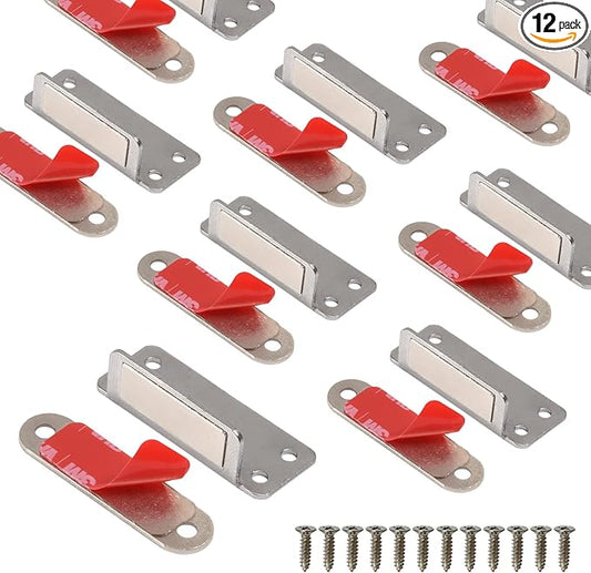 Mousike Double Magnetic Door Catch，60lb Stainless Steel Cabinet Door Magnets by Mousike