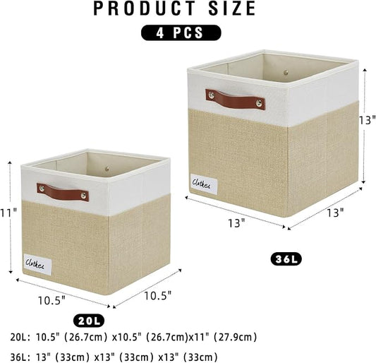 Collapsible Fabric Storage Cube Bins - Image 2