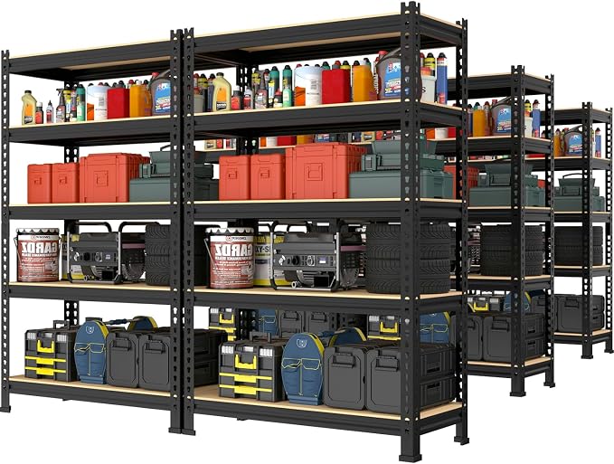 PrimeZone Storage Shelves 5 Tier Adjustable Garage Storage Shelving, Heavy Duty by PrimeZone