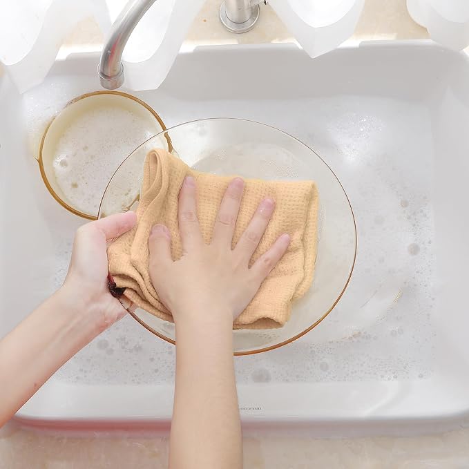 Homaxy 100% Cotton Waffle Weave Kitchen Dish Cloths, Ultra Soft Absorbent Quick - Image 4