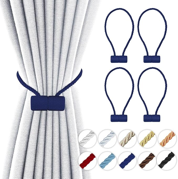 18 Inch Strong Magnetic Curtain Tiebacks, Curtain Holdbacks Modern Upgrade by YUNTUOO