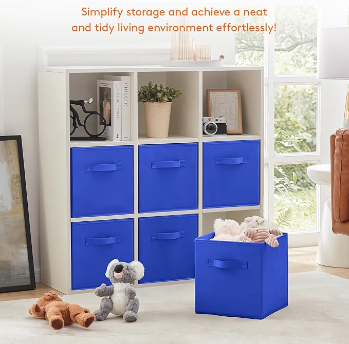 Lifewit Collapsible Fabric Storage Cubes Bins Set 11 Inch, Foldable Cubby - Image 7