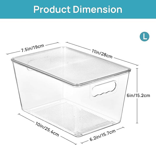 Vtopmart 8 Pack Clear Stackable Storage Bins - Image 2