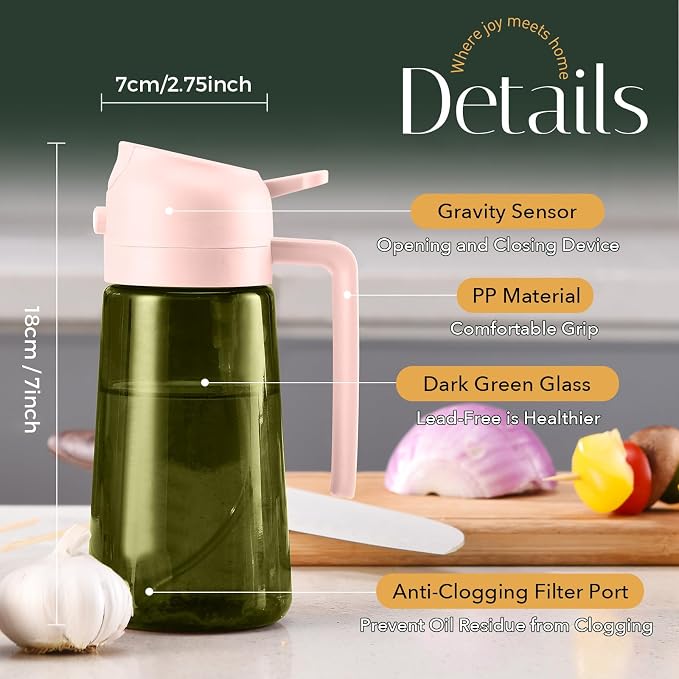 YARRAMATE 16oz/470ml Light-Blocking Dark Oil Sprayer - Image 8