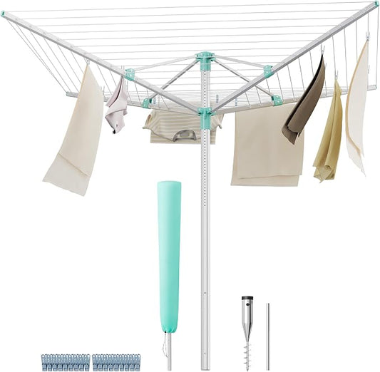 SONGMICS Umbrella Drying Rack, Retractable Outdoor Drying Rack, Height - Image 2