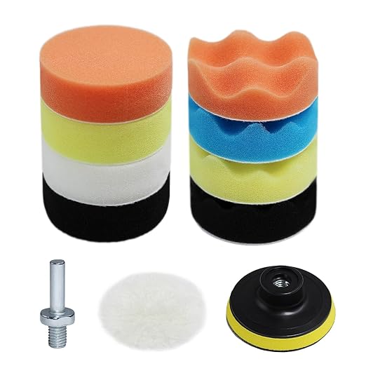 Car Polishing Buffing Kit 3Inch Drill Buffing Pad Buffing Pads, Wool Pads by TuhooMall