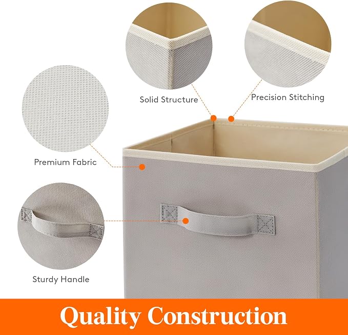Lifewit 13 Inch Storage Cubes, 10 Packs Cube Storage Bins, Foldable Fabric Bins - Image 3