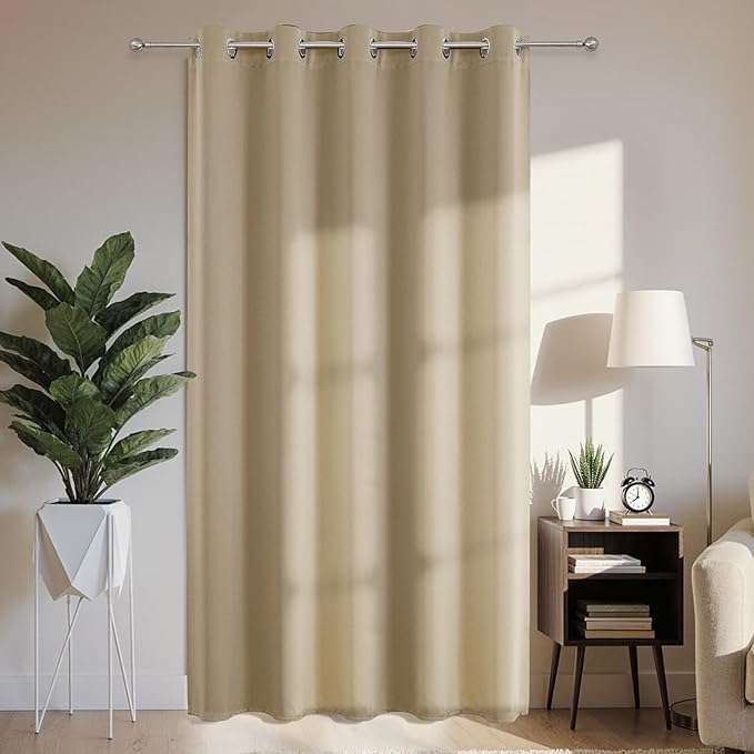 Joydeco Blackout Patio Sliding Door Curtains 90 Inches Long, Grommet Privacy by JOYDECO