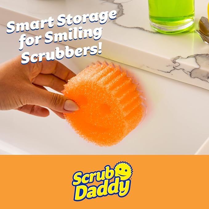 Scrub Daddy 6 Kitchen Sponges & 1 Daddy Caddy Dish Sponge Holder - Image 2