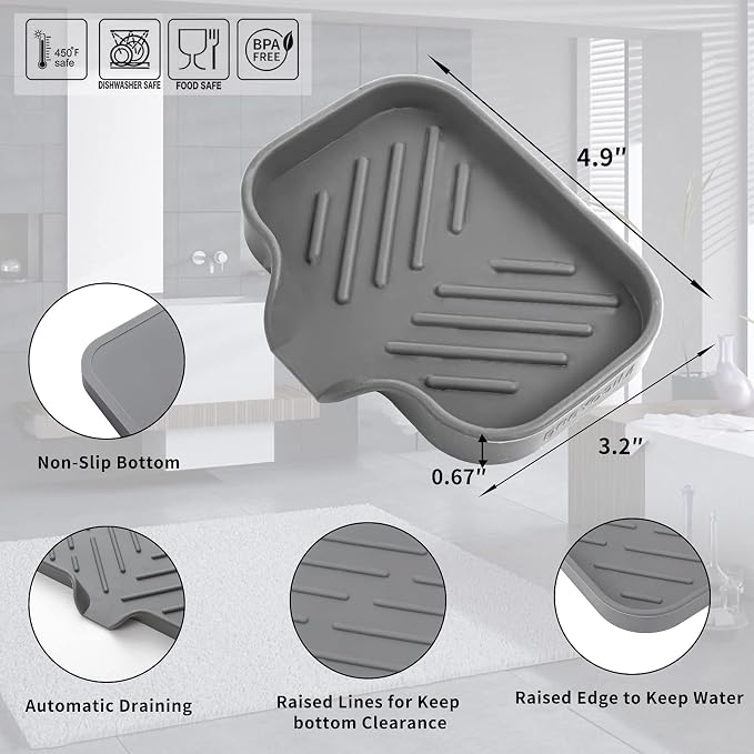 Silicone Bathroom Soap Dishes - Image 2
