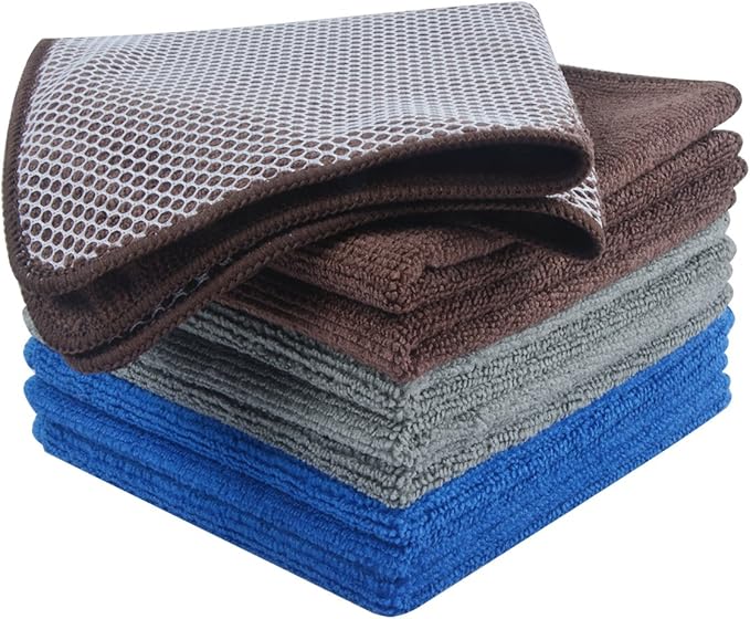 KinHwa Kitchen Washcloths for Dishes Absorbent Microfiber Dish Cloths Quick Dry by KinHwa