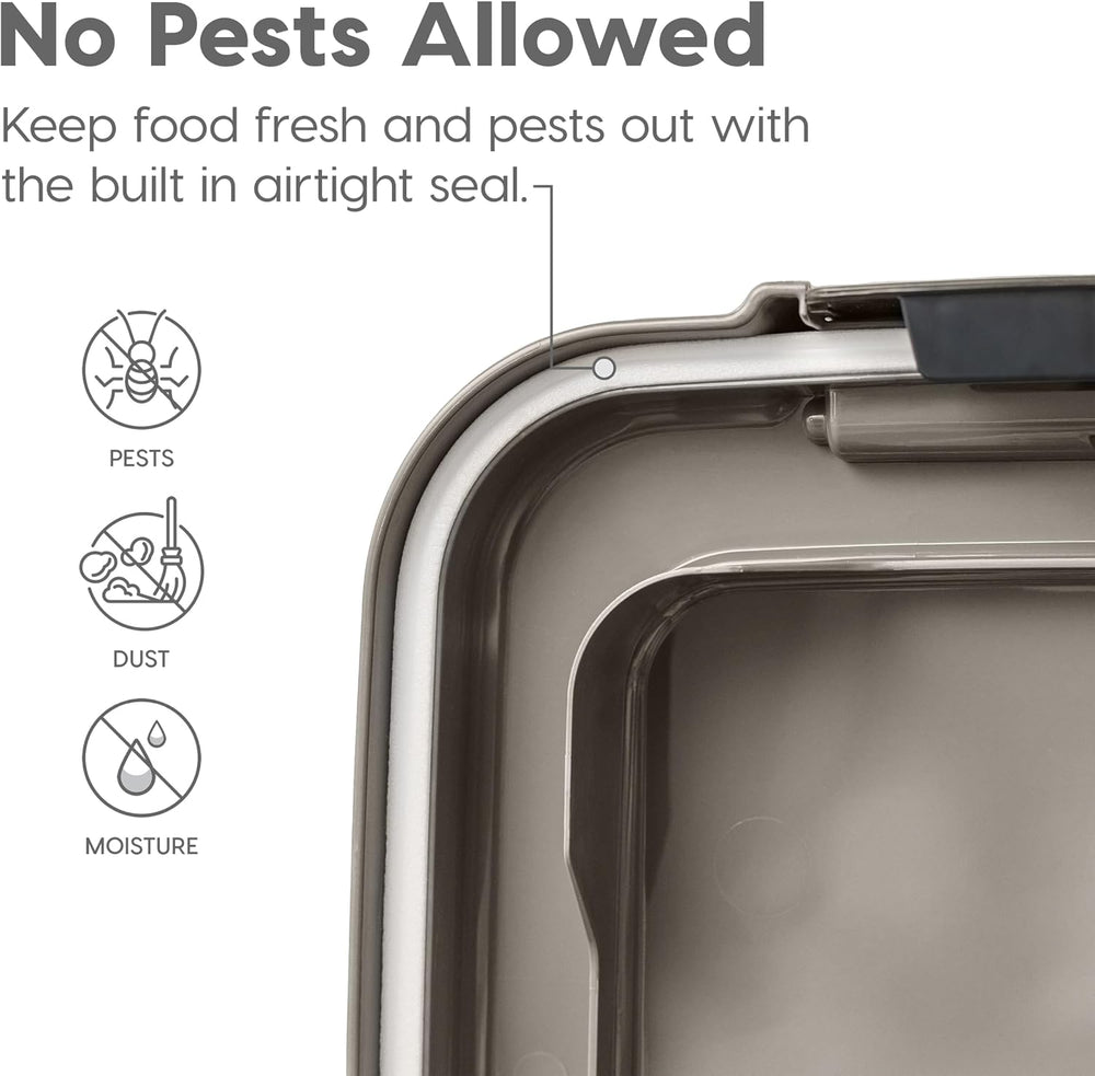 IRIS USA Airtight Dog Food Storage Container Combo, 30 lb & 11 lb Bin