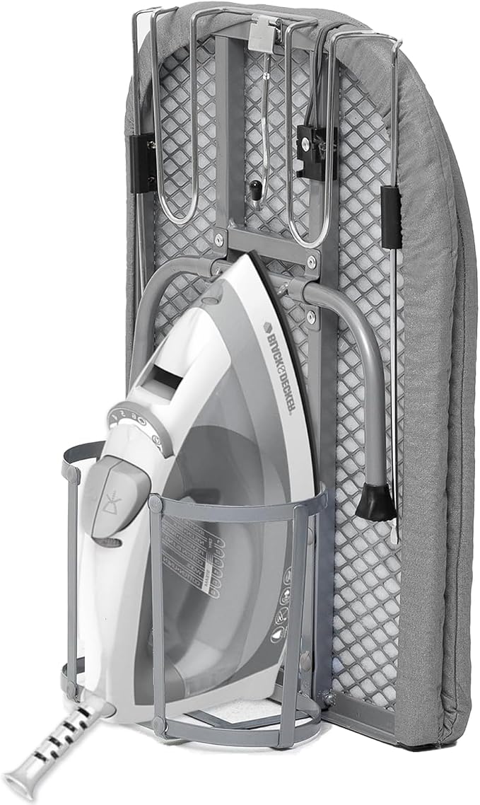 Small Ironing Board with Iron Holder, RAINHOL Countertop Mini Ironing Board by RAINHOL