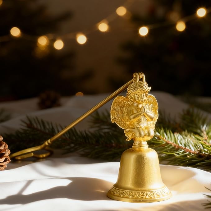 Golden Angel Candle Snuffer, Metal Candle Extinguisher - Image 2