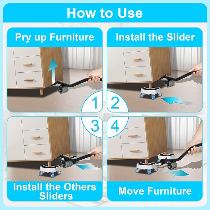 New Upgrade Furniture Sliders, Furniture Dolly - Image 6
