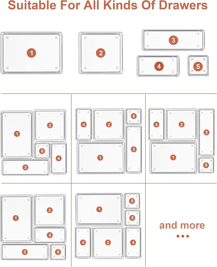 SMARTAKE 16-Piece Drawer Organizer - Image 8