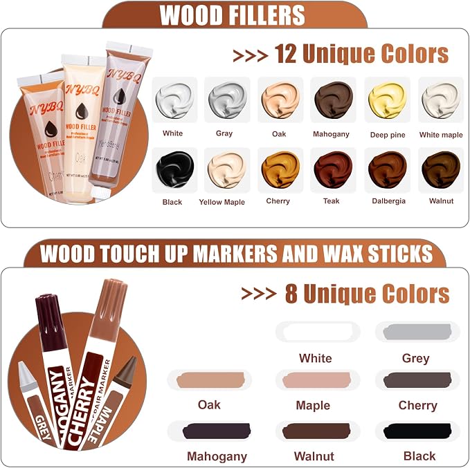 Wood Furniture Repair Kit- Set of 41 Laminate Vinyl Floor Repair Kit Wood - Image 2