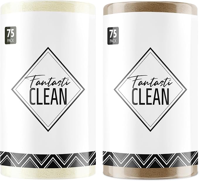 Fantasticlean Microfiber Cleaning Cloth Roll -150 Pack, Tear Away Microfiber by Fantasticlean