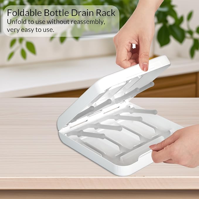 Travel Bottle Drying Rack Space Saving, Foldable Bottle Drying Rack - Image 6