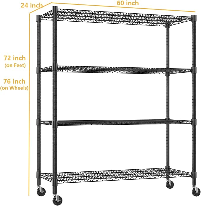 Himimi Storage Shelves 60" W Wire Shelving - Image 3
