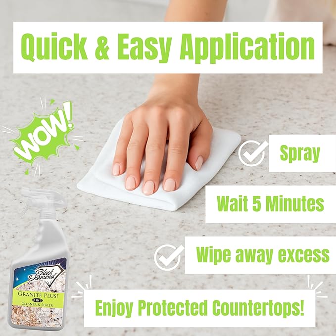 Granite Plus Deep Cleans & Seals All Natural Stone Countertops + Ultimate Grout - Image 6