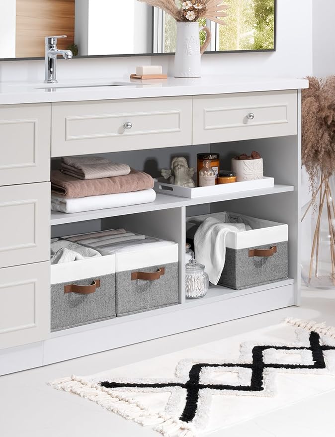 StorageWorks Storage Baskets for Shelves, Foldable Fabric Closet Storage Bins - Image 7