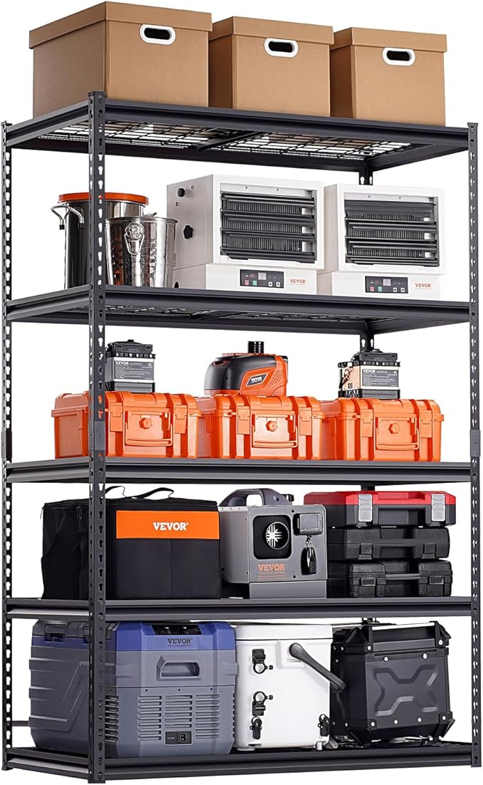 VEVOR Storage Shelves, 3000 lbs, 5 Tier Heavy Duty Garage Shelving, by VEVOR
