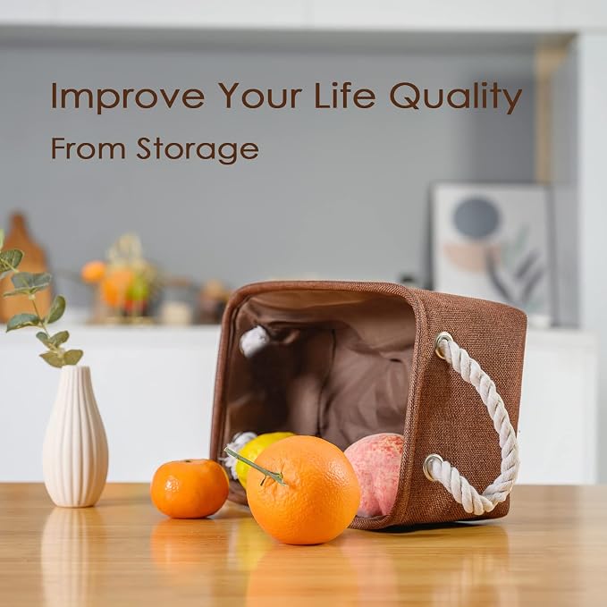 TheWarmHome Small Fabric Canvas Storage Bin - Image 2