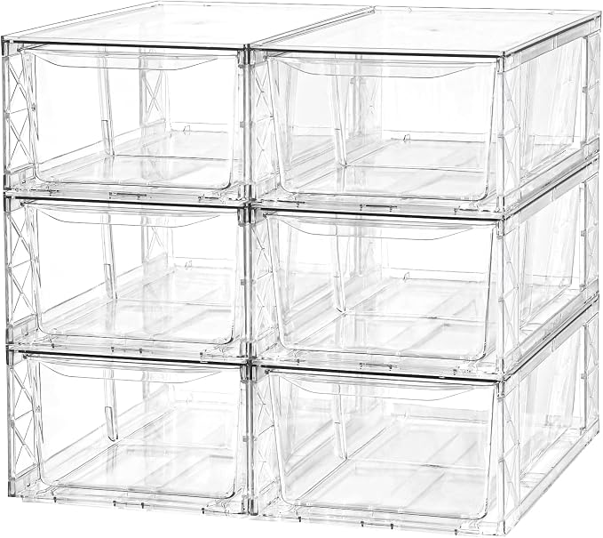 Plastic Drawers Storage, Acrylic Storage Bins by Unknown